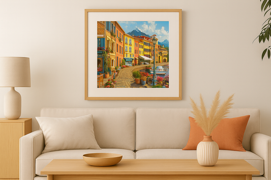 Kit complet - Peinture à numéro - Ville en couleur