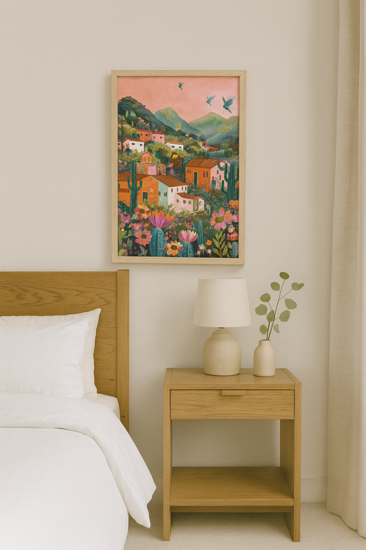 Kit complet - Peinture à numéro - Village coloré