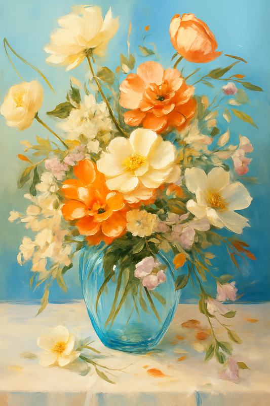 Kit complet - Peinture à numéro - Bouquet printanier