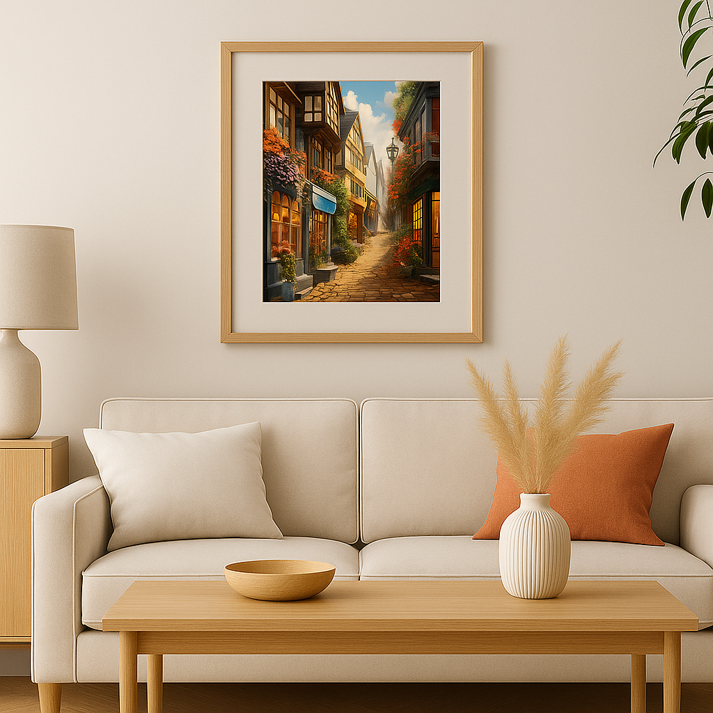 Kit complet - Peinture à numéro - Ruelles d'enfance