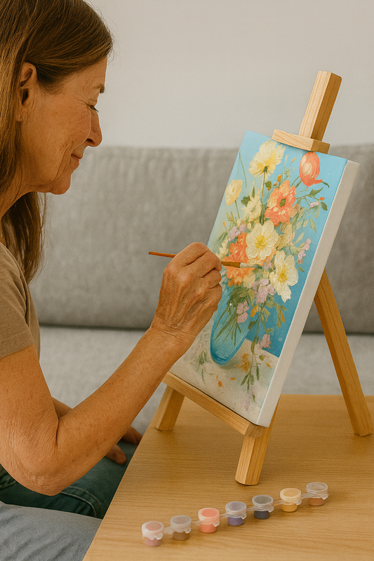 Kit complet - Peinture à numéro - Bouquet printanier