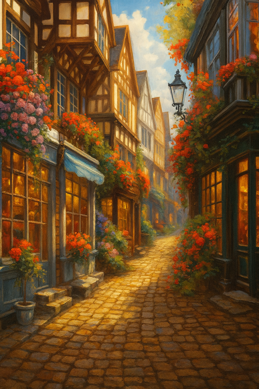 Kit complet - Peinture à numéro - Ruelles d'enfance