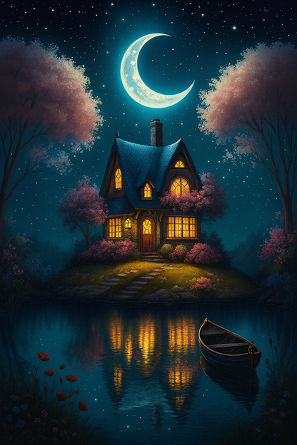 Kit complet - Peinture à numéro - Nuit étoilée