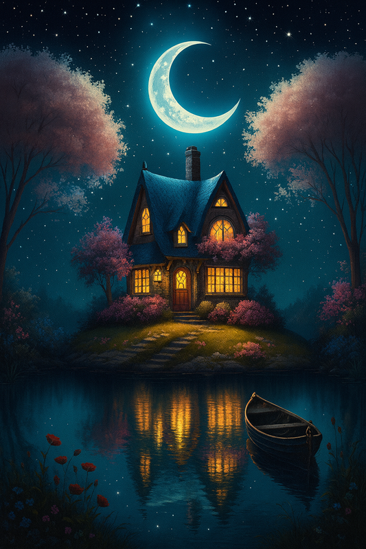 Kit complet - Peinture à numéro - Nuit étoilée